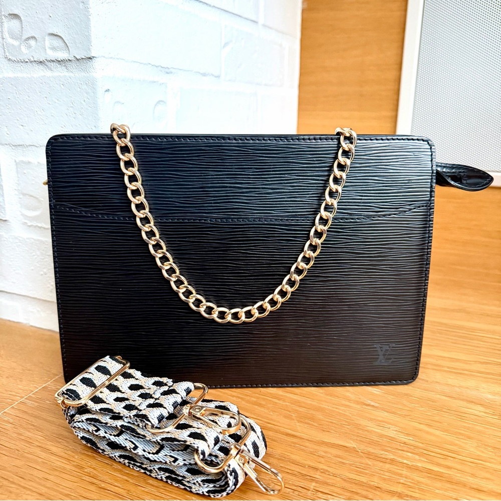 Louis Vuitton Authentic Vintage Custom Epi Homme Clutch / Shoulder Bag